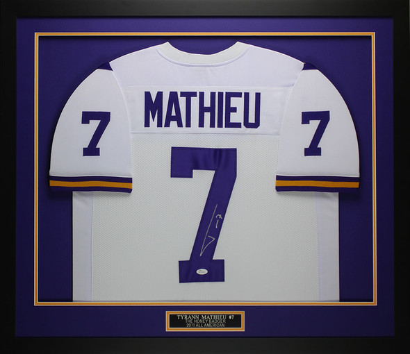 Tyrann Mathieu Autographed and Framed LSU Tigers Jersey