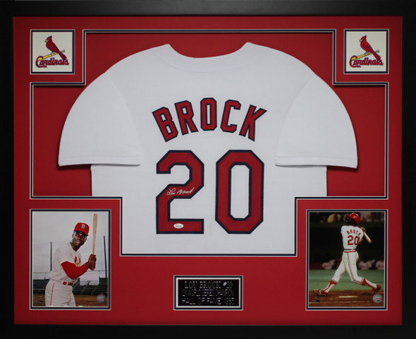 Lou Brock Autographed St Louis Custom Blue Baseball Jersey - JSA