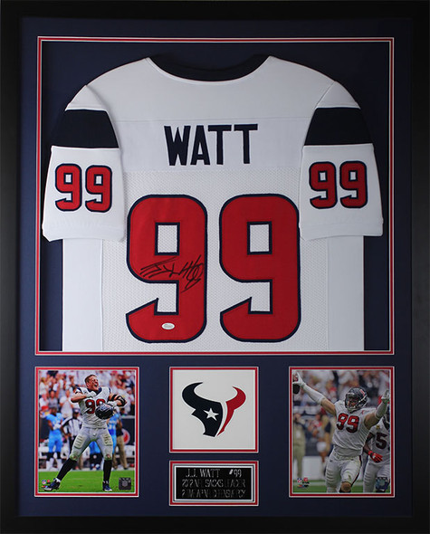 Framed Houston Texans Jj Watt Unsigned Jersey Display – MVP Authentics