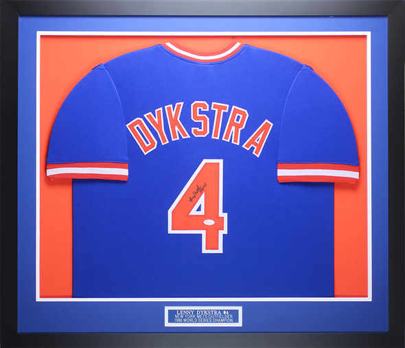 Framed Lenny Dykstra Autographed Signed Philadelphia Phillies Jersey J –  MVP Authentics