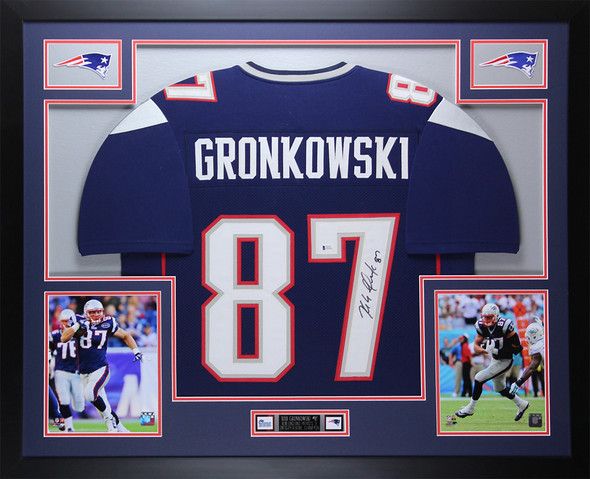 Rob Gronkowski Autographed and Framed New England Patriots Jersey