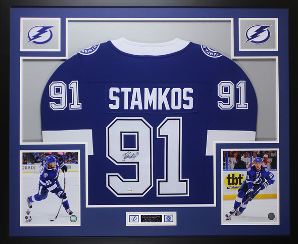 Framed Steven Stamkos Autographed Tampa Bay Lightning Jersey Upper