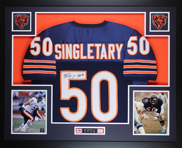 Mike Singletary Autographed and Framed Chicago Bears Jersey