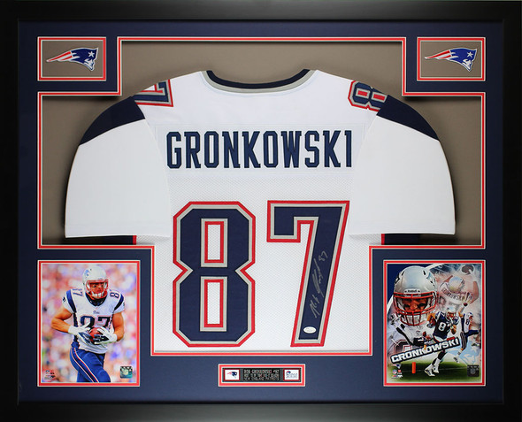 Rob Gronkowski Autographed and Framed New England Patriots Jersey