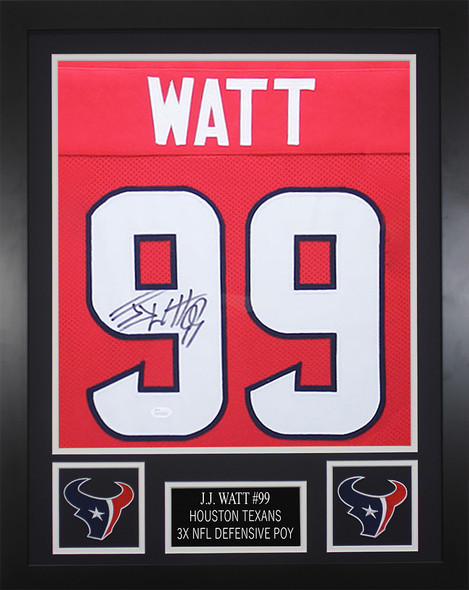 JJ Watt Autographed and Framed Houston Texans Jersey