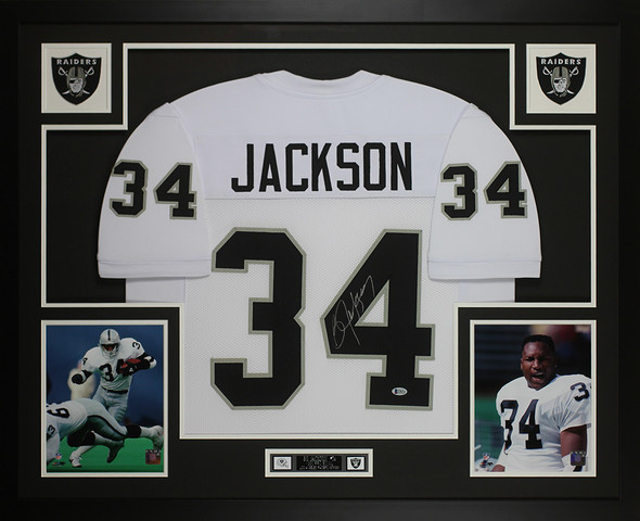  Framed Bo Jackson Las Vegas Raiders Autographed Black Mitchell  & Ness Authentic Jersey - Autographed NFL Jerseys : Sports & Outdoors