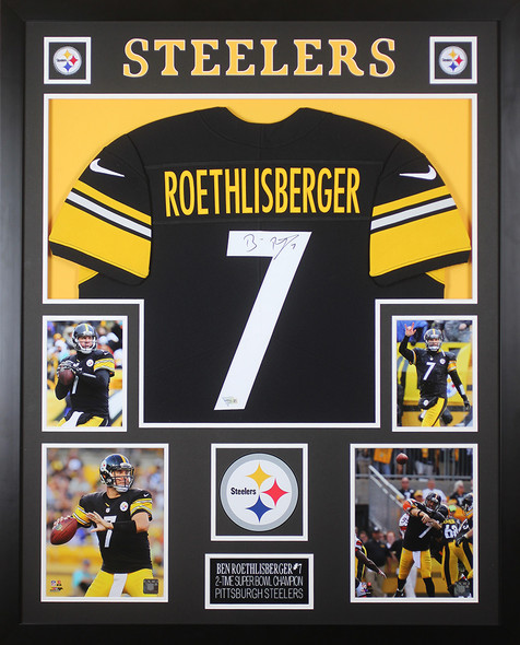 Ben Roethlisberger Autographed and Framed Pittsburgh Steelers Jersey
