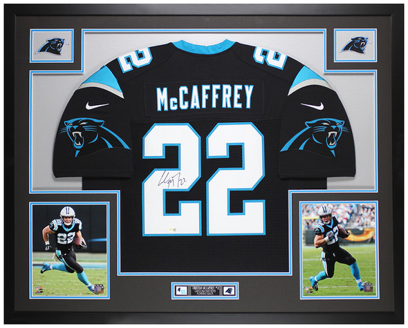 Christian McCaffrey Autographed/Signed Pro Style White XL Jersey