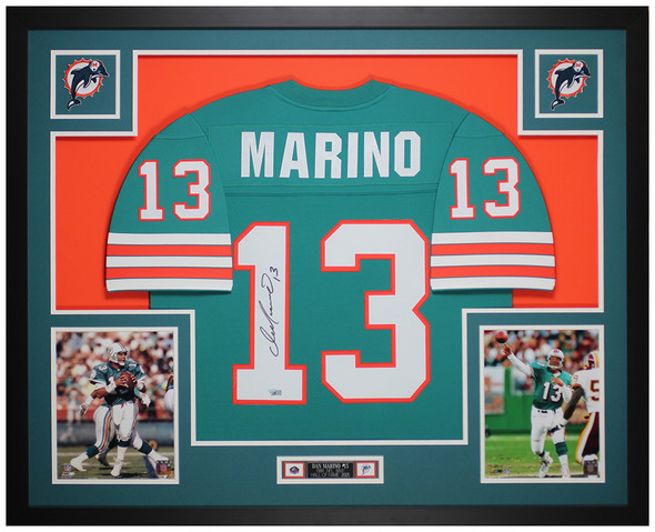 Dan Marino Autographed and Framed Miami Dolphins Jersey