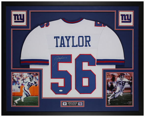 Lawrence Taylor Autographed ‘Blue Jersey Vertical Vs. Bucs’