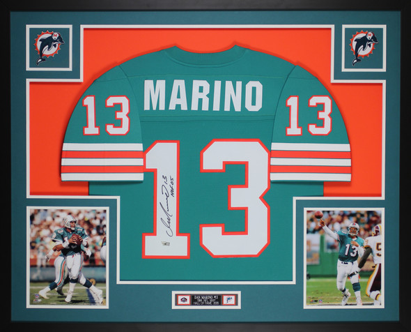 Dan Marino Autographed and Framed Miami Dolphins Jersey
