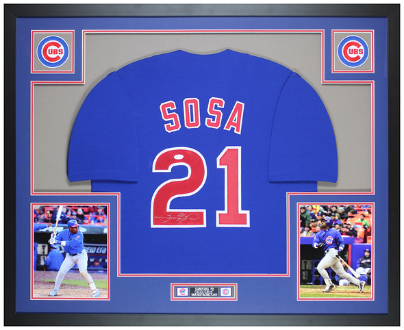 Sammy Sosa Autographed and Framed Chicago Cubs Jersey
