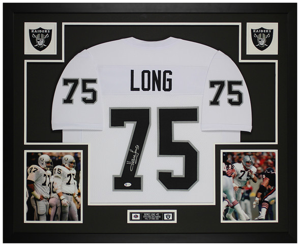 Howie Long Autographed Oakland Raiders Custom Framed Jersey, JSA COA