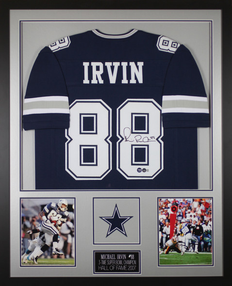 Michael Irvin Autographed and Framed Dallas Cowboys Jersey