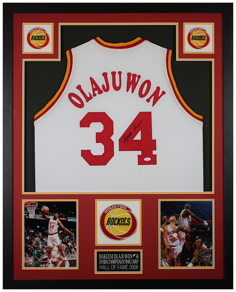 Hakeem Olajuwon Authentic Signed Red Pro Style Jersey Autographed BAS –  Super Sports Center