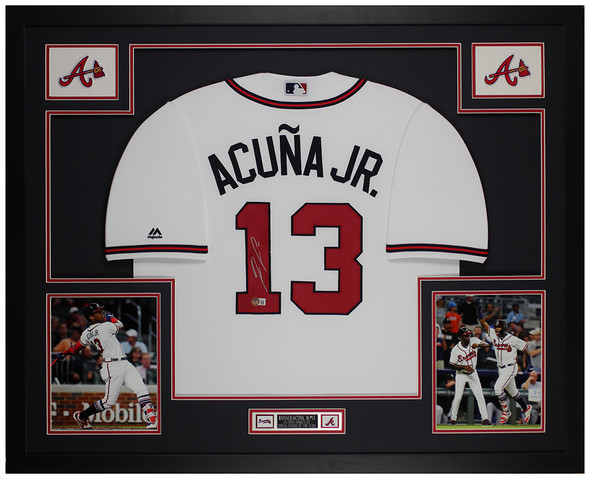 Ronald Acuna Jr Autographed Atlanta Braves Nike Cream Baseball Jersey - JSA  COA