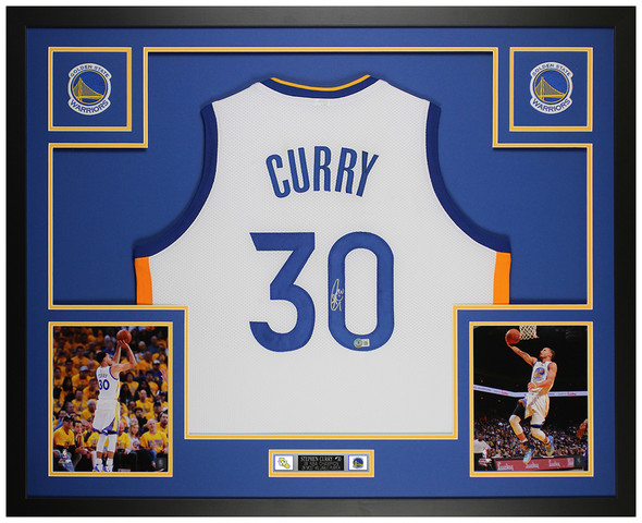 Steph Curry Autographed and Framed Golden State Warriors Jersey