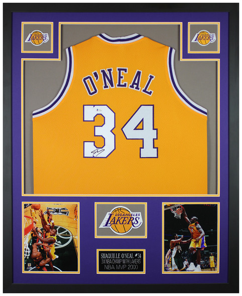 Shaquille O'Neal Autographed Black P/S Orlando Magic Jersey - Beautifully  Matted and Framed - Hand Signed By Shaq and Certified Authentic by Beckett  