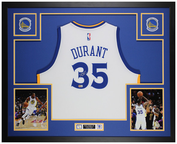 Kevin Durant Autographed and Framed Golden State Warriors jersey