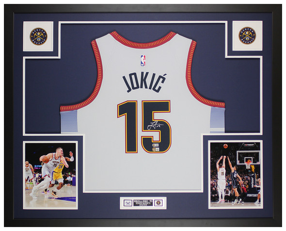 Nikola Jokic Autographed and Framed Denver Nuggets jersey