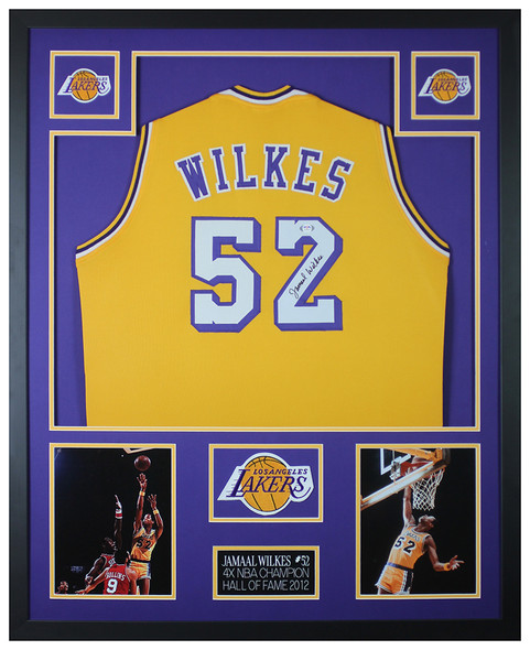 Jamaal Wilkes Autographed and Framed Los Angeles Lakers jersey