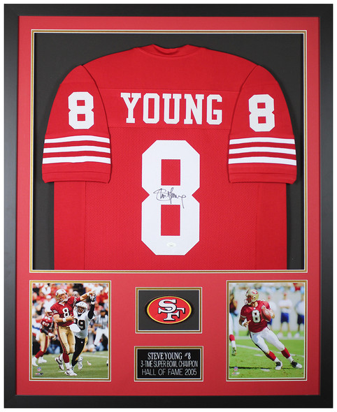 Steve Young Autographed Framed Jerseys