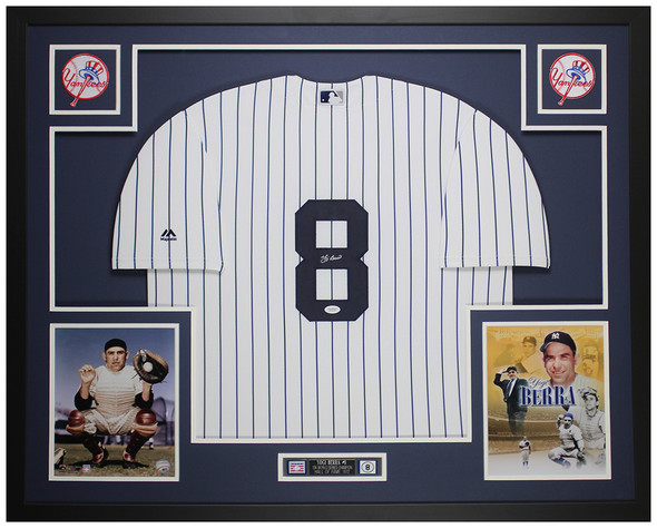 Dave Winfield Autographed and Framed White Pinstriped Yankees Jersey