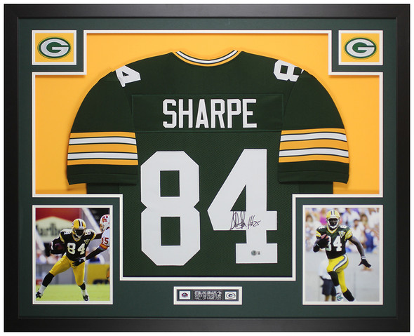 Sterling Sharpe Autographed & Framed Green Green Bay Jersey Auto Beckett Certified Sterling Sharpe Autographed & Framed Green Green Bay Jersey Auto Beckett Certified