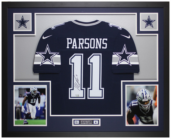 Micah Parsons Autographed & Framed Blue Dallas Jersey Auto Fanatics Certified