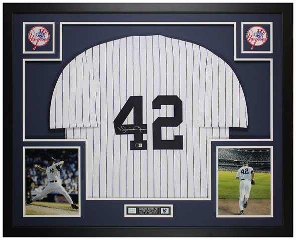 Mariano Rivera Autographed & Framed White New York Jersey Auto Beckett Certified Mariano Rivera Autographed & Framed White New York Jersey Auto Beckett Certified