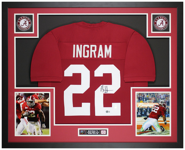 Mark Ingram Autographed & Framed Maroon Alabama Jersey Auto Beckett Certified