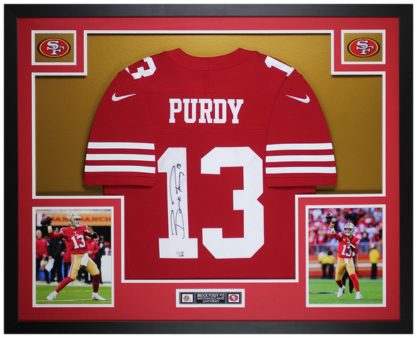 Brock Purdy Autographed & Framed Red San Francisco Jersey Auto Fanatics Certified