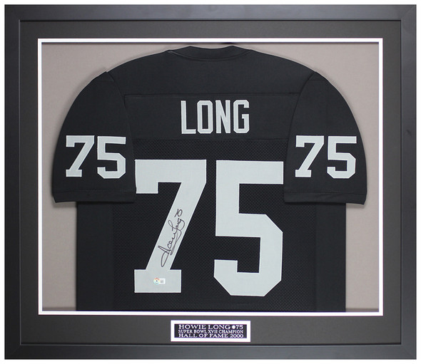 Howie Long Autographed & Framed Black Los Angeles Jersey Auto Beckett Certified