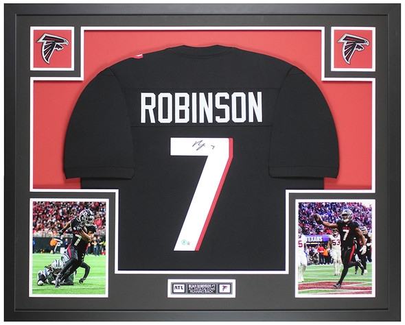 Bijan Robinson Autographed & Framed Black Atlanta Jersey Auto Beckett Certified