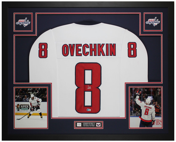 Alexander Ovechkin Autographed & Framed White Washington Jersey Auto Beckett Certified