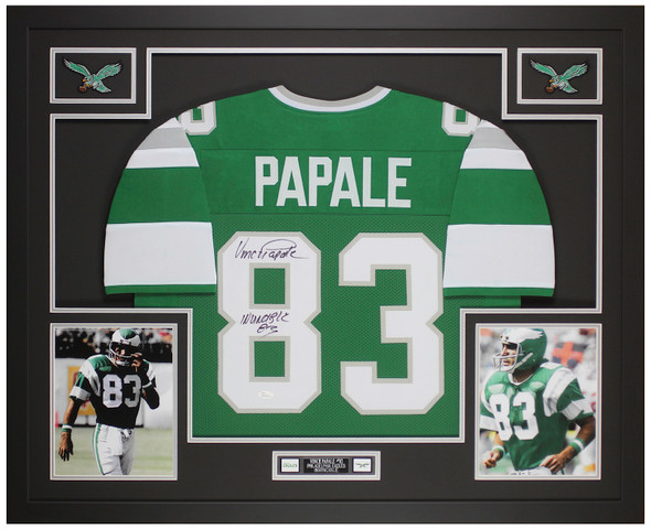 Vince Papale Autographed & Framed Green Philadelphia Jersey Auto JSA Certified