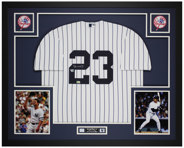 Don Mattingly Autographed & Framed White New York Jersey Auto Fanatics Certified