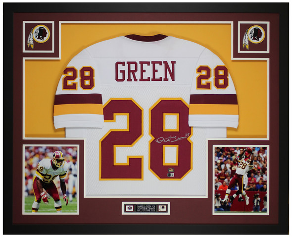 Darrell Green Autographed & Framed White Washington Jersey Auto Beckett Certified