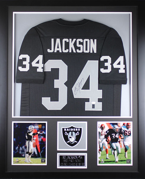 Bo Jackson Autographed and Framed Oakland Raiders Jersey