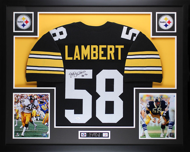 Jack Lambert Autographed and Framed Pittsburgh Steelers Jersey