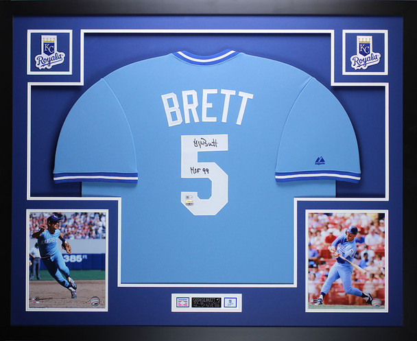 George Brett Autographed and Framed Kansas City Royals Jersey