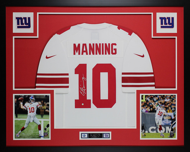 Eli Manning Autographed and Framed New York Giants Jersey