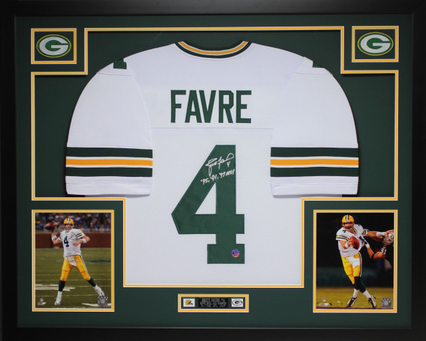 Brett Favre Autographed and Framed Green Bay Packers Jersey