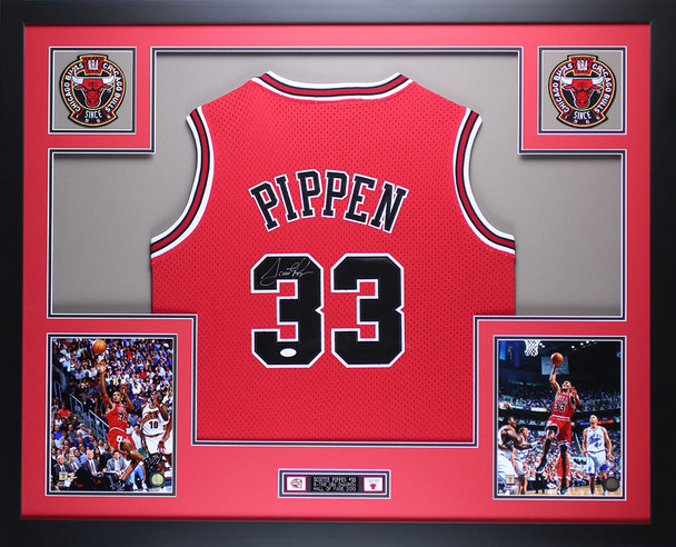 Scottie Pippen Autographed and Framed Chicago Bulls Jersey