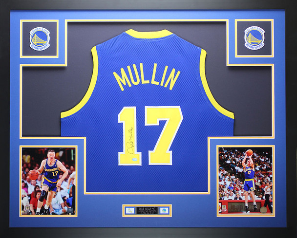 Chris Mullin Autographed and Framed Golden State Warriors Jersey