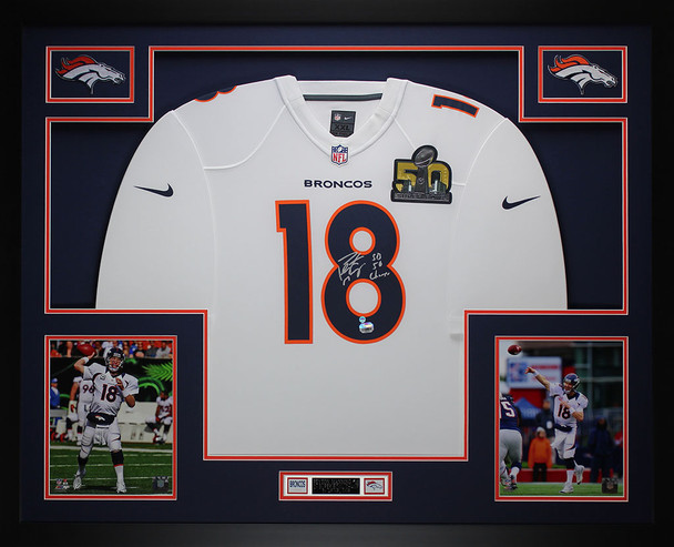 Peyton Manning Autographed and Framed Denver Broncos Jersey