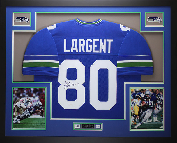 Steve Largent Autographed and Framed Seattle Seahawks Jersey