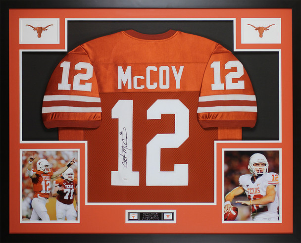 Colt McCoy Autographed and Framed Texas Longhorns Jersey