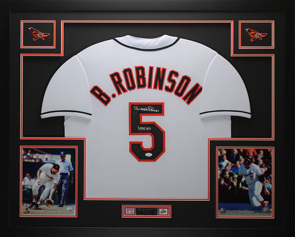 Brooks Robinson Autographed and Framed Baltimore Orioles Jersey