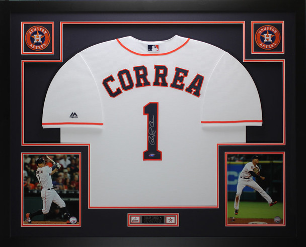 Carlos Correa Autographed and Framed Houston Astros Jersey